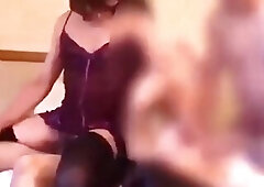 Japanese ts anally fucked after party