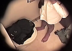 Security guard masturbating in bathroom