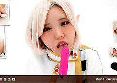 Rina Kurusu Looks So Hot Masturbating With Stockings On - Hamezo