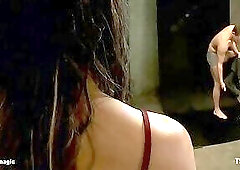 Shemale director bind and fuck student