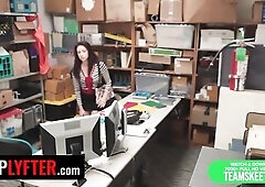 Shoplyfter - Redhead Playgirl Naiomi Mae Detained For Stealing Gets What That Babe Merits In The Backroom