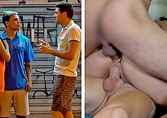 Young Brazilian Couple Convinced a Double Penetration Threesome with a Gringo...