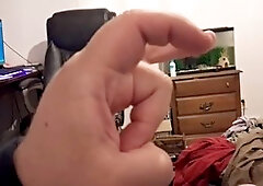 Masturbation, playing in panties, in english
