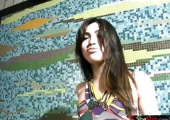 Cuddly Teen Tranny Compares Her Cock Size To Chocolate Stick