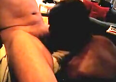 Black fetish swallows all White Master cum