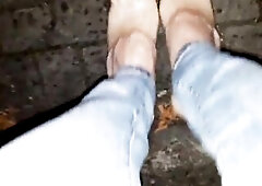 walking in stripper high heels