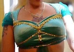 Big White Ass! - Shy Blonde mom from Eastern tale in amateur cosplay hardcore