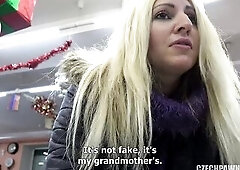 Czech golden-haired is sucking a alt hard ramrod in a pawn shop, previous to getting stuffed with it