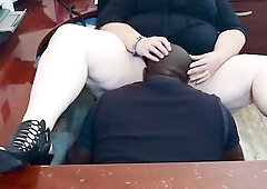 Large Butt Pawg mother I'd like to fuck Woman Boss Gets Cunt Eating & Creampie From Employee, White Beauty, POV, JOI, Cum