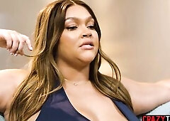 Massive bazookas ebony lesbo drilled by hottie after that babe got caught masturbating