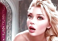 Sexy Frozen Beauties desires Sex - Hawt AI Lesbian babes and Generated Pov FFM 3some Sex with Ejaculation