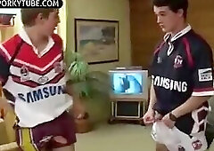 Hot threesome whit oil and doll blowjob handjob