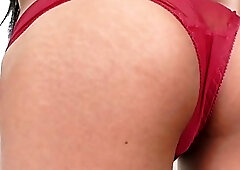 Long hair tranny Fany masturbates cock