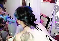 Goonette unfathomable throating Gagging and playing with her spit part 1/two