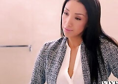 Vicki wants to be treated like one of his models, so she wears her hottest lingerie and seduces him.