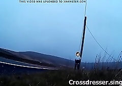 CD posing and flashing outside in public fantasy