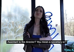 Titty nympho waiting for the bus & a hard shaft - Silvia Sin