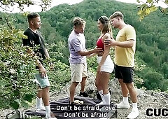 CUCK4K. That babe always dreamt about two rods at one time, this chab dreamt to watch it and wank