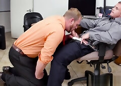 POV drilled office stud sucking hard cock