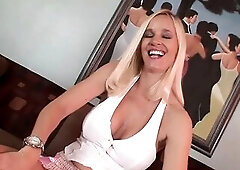 Sexy golden-haired mother i'd like to fuck takes a large dong in the booty like a real pro