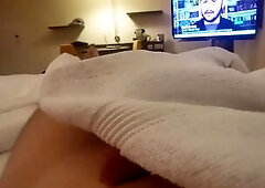 Hotel Maid is cleaning my room and jerking me off to Cum