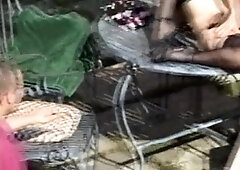 stunningly hardcore gangbang threesome