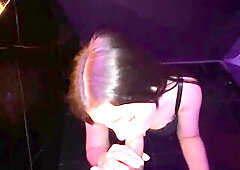 Night of sex and tons of cum in the bar bath