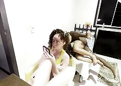 My spouse brought his mistresse to do my hair, and whilst this babe's doing it, that guy's having sex with her.