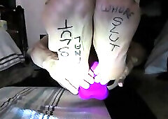 DEEP INSIDE ME WITH MY HUGE PURPLE DILDO