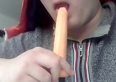 Teenager Dude Deep-Throating Beefstick (Fuck Stick Act)