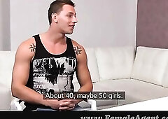 Smokin' sexy fresh female agent seduces chap