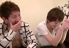 Asian dudes receive anal rimming