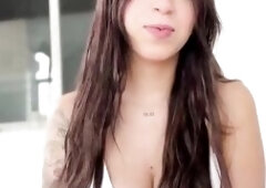 PutaLocura - Large-butt Latin chick Molly Smith swallows Torbe's cum after interview