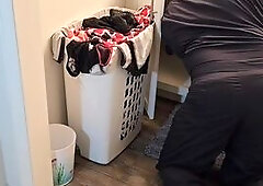 Caught the plumber sniffing my bawdy panty In laundry, - (big beautiful woman ssbbw, Obese butt, large ass, thick butt)