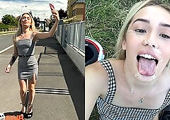 PickUpClub - Sexy Blond Insta Babe Rika Goes on Outdoor Scooter Adventure
