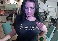 Smoking, Masturbation & Facial on My Pantyhose & Shirt Hardcore Fetish Play