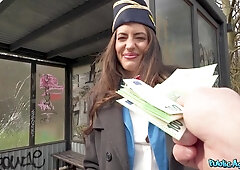 Shy Flight Attendant Seduced by Public Agent during Layover - Cum Fly With Me - Coco Bae and Martin Gun