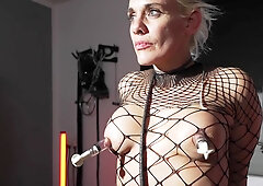 Heavy Nipple & Labia Clamps + Merciless Spanking