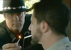 Beefy Cop sucks cock