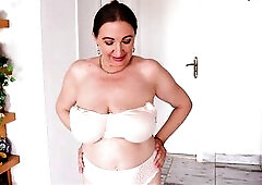 Biggest Size Brassiere's Carousel: Breasty Granny Maria’s Colorful Ensemble Parade