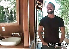 Tied to a tree gay gets ass toyed