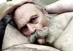 Elder Guy Humungous Moustache Dickblower
