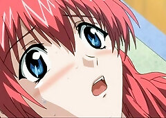 Comics FFM three-some begins with a remote dildo and ends with spit-roasting and a hawt creampie