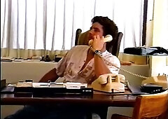 Black doxy Persia in white nylons gets her shaggy cunt fucked on the sofa