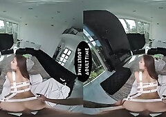 UP CLOSE VR - POV Stacked Dong Hungry Hottie Nicole Doshi Titty Bangs U Then Wildly Rides U