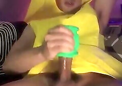 jjjaewon jerks off in a banana costume