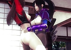 [GENSHIN IMPACT] Futanari Mona screws Amber (CG PORN 60 FPS)