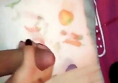 Big dicked shemale cums twice once again 3