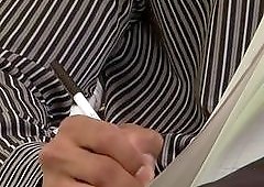 Cute blonde shemale with glasses Aubrey Kate seduced by hunk