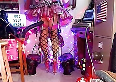 Sissy outfit and upskirts to tease my BLACK DADDY Tre's BB12"NC rock hard for cum